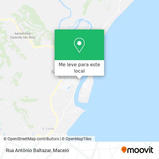 Rua Antônio Baltazar mapa