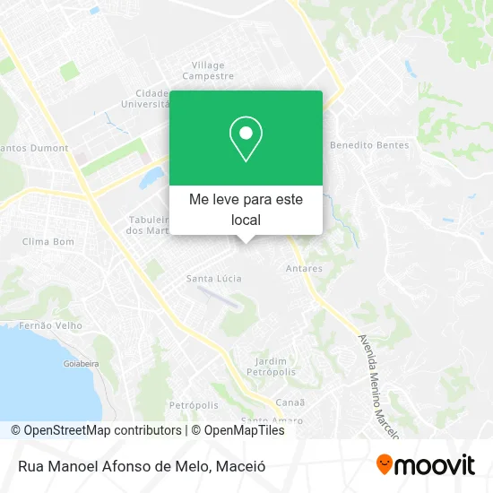Rua Manoel Afonso de Melo mapa