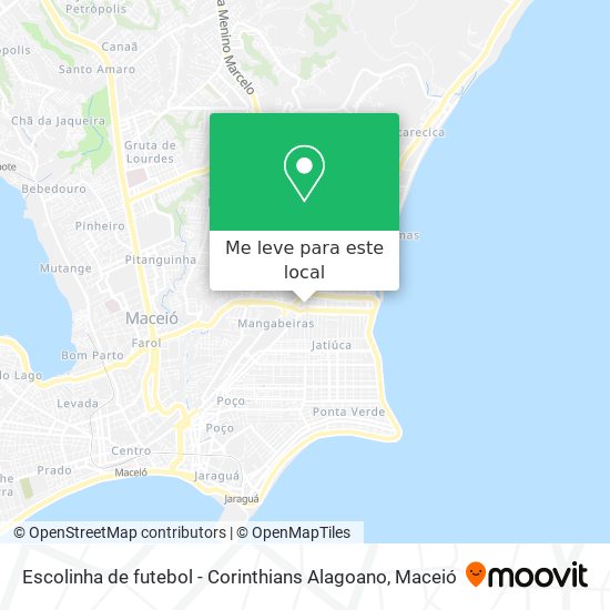 Escolinha de futebol - Corinthians Alagoano mapa