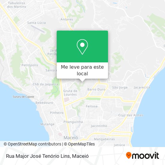 Rua Major José Tenório Lins mapa