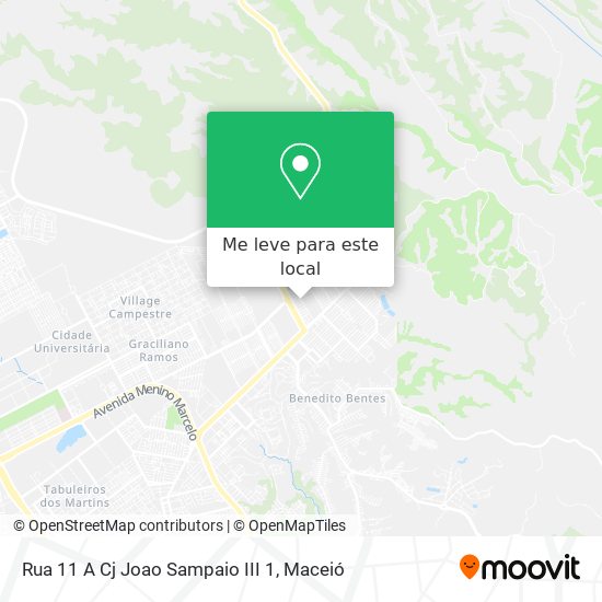 Rua 11 A Cj Joao Sampaio III 1 mapa