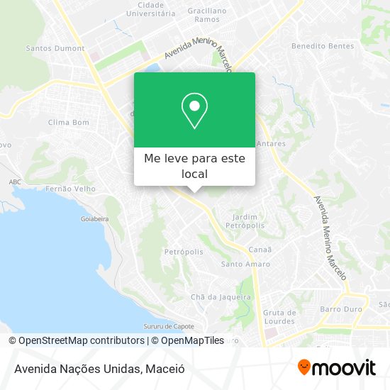 Avenida Nações Unidas mapa