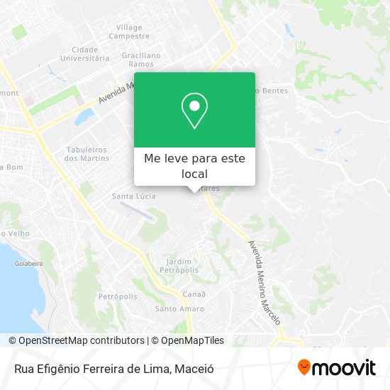 Rua Efigênio Ferreira de Lima mapa