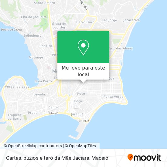 Cartas, búzios e tarô da Mãe Jaciara mapa