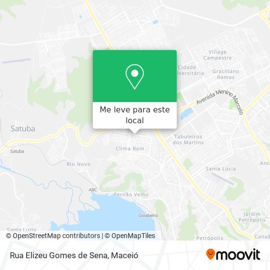 Rua Elizeu Gomes de Sena mapa