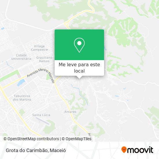Grota do Carimbão mapa