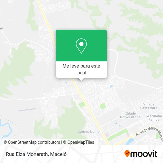 Rua Elza Monerath mapa