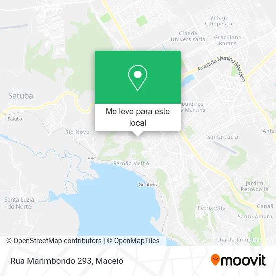 Rua Marimbondo 293 mapa