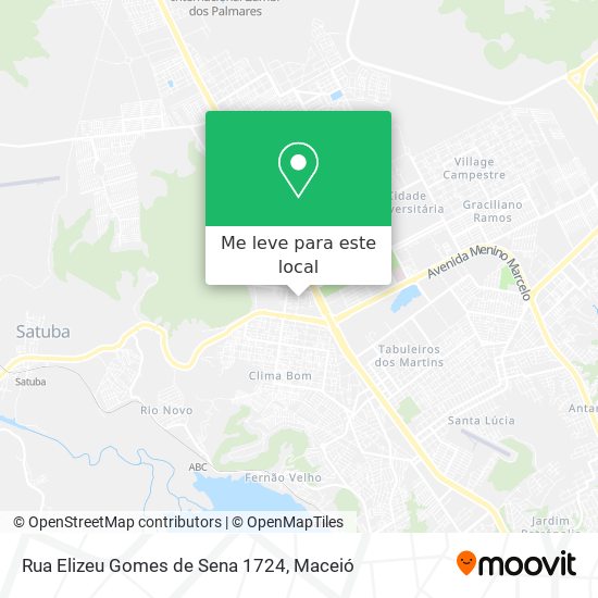 Rua Elizeu Gomes de Sena 1724 mapa