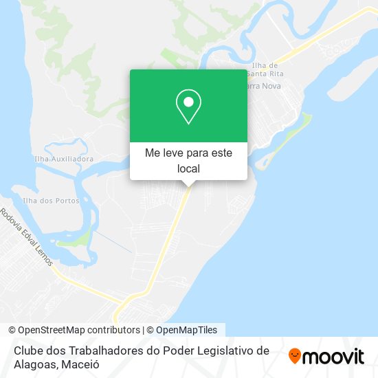 Clube dos Trabalhadores do Poder Legislativo de Alagoas mapa