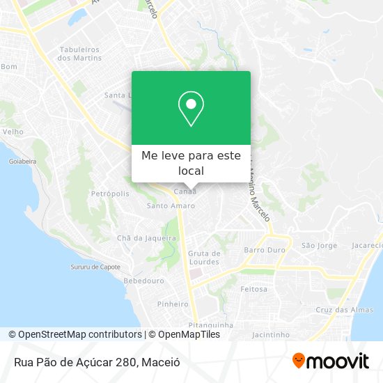 Rua Pão de Açúcar 280 mapa