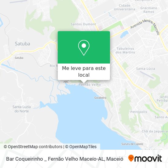 Bar Coqueirinho _ Fernão Velho Maceío-AL mapa