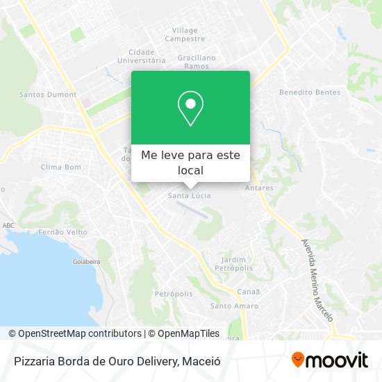 Pizzaria Borda de Ouro Delivery mapa