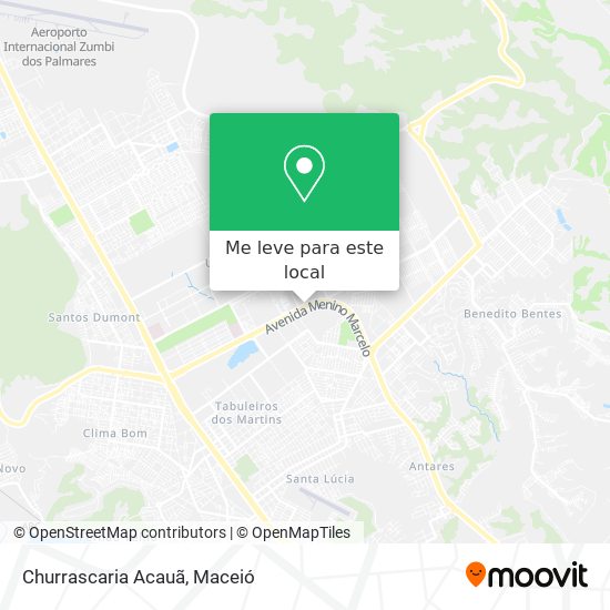Churrascaria Acauã mapa
