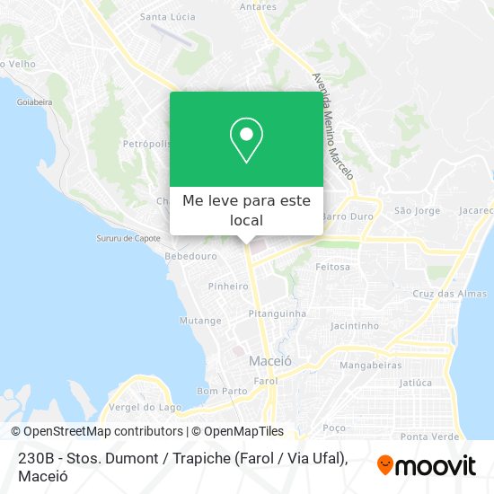 230B - Stos. Dumont / Trapiche (Farol / Via Ufal) mapa