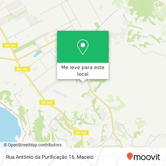 Rua Antônio da Purificação 16 mapa