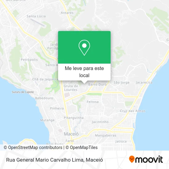 Rua General Mario Carvalho Lima mapa