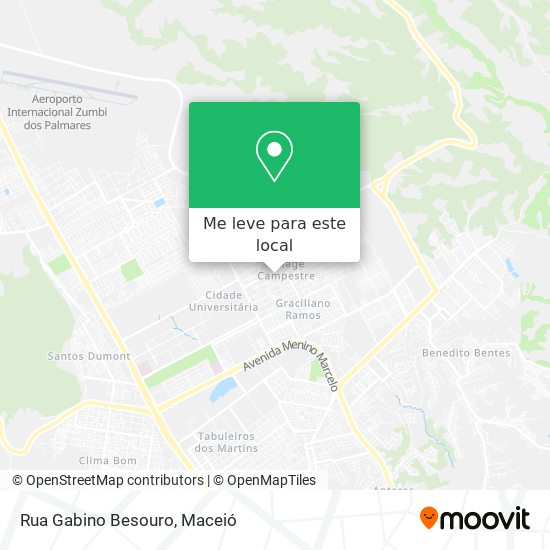 Rua Gabino Besouro mapa
