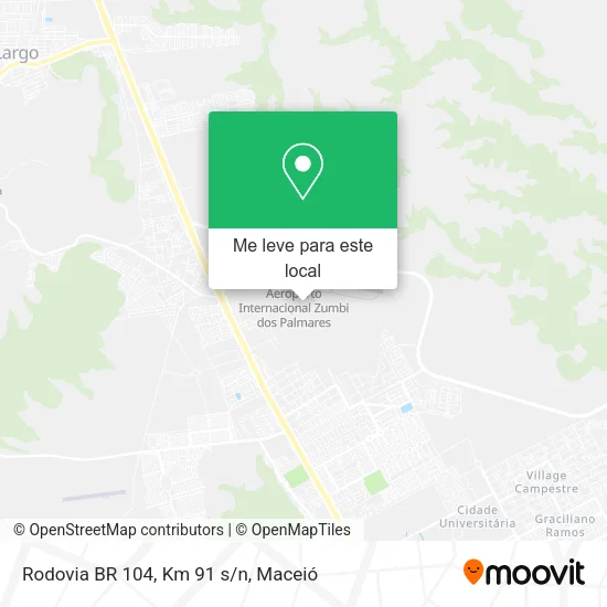 Rodovia BR 104, Km 91 s/n mapa