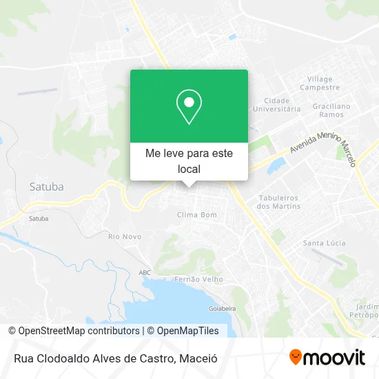 Rua Clodoaldo Alves de Castro mapa