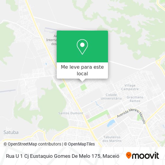 Rua U 1 Cj Eustaquio Gomes De Melo 175 mapa
