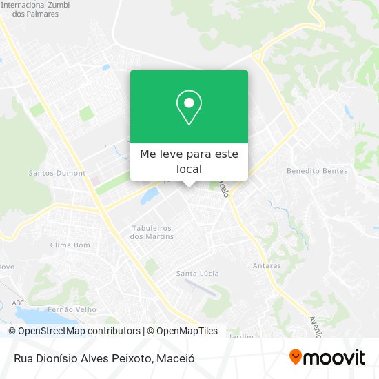 Rua Dionísio Alves Peixoto mapa