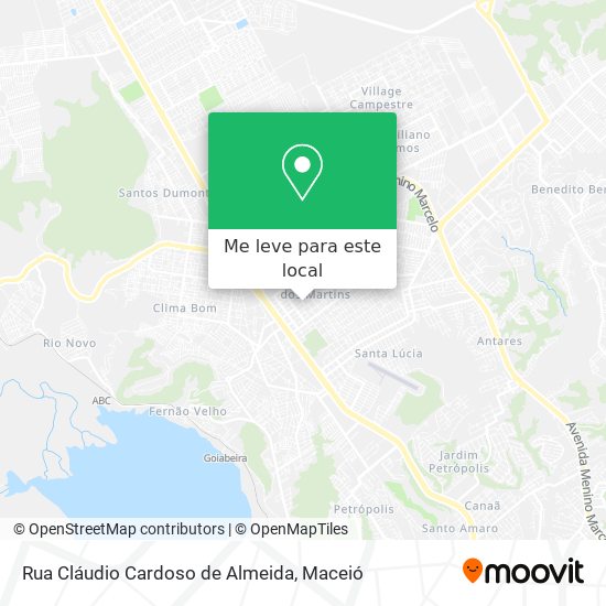 Rua Cláudio Cardoso de Almeida mapa