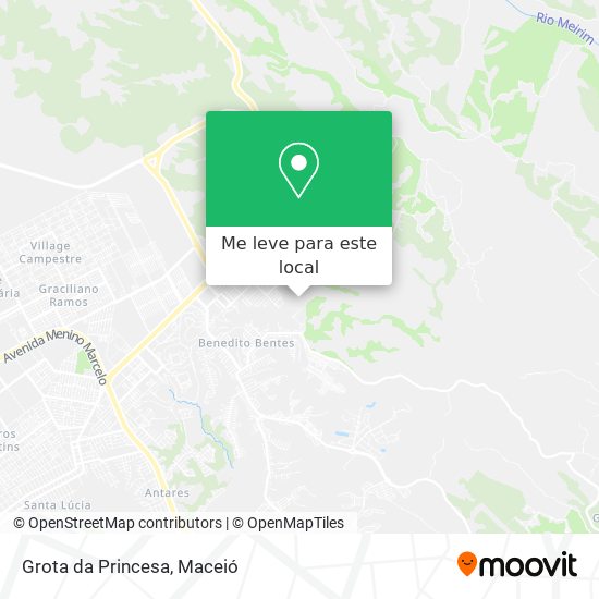 Grota da Princesa mapa
