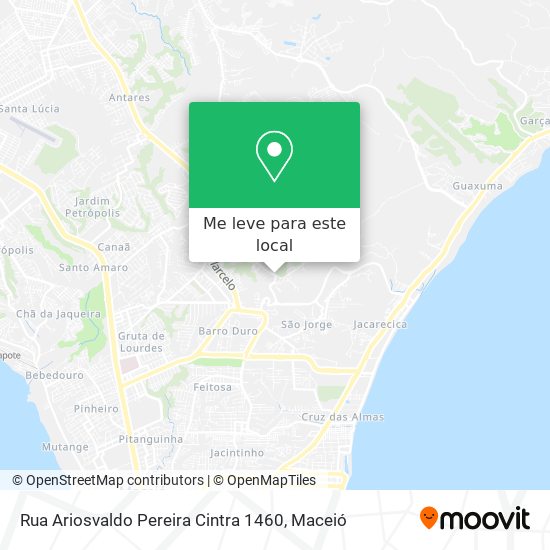Rua Ariosvaldo Pereira Cintra 1460 mapa