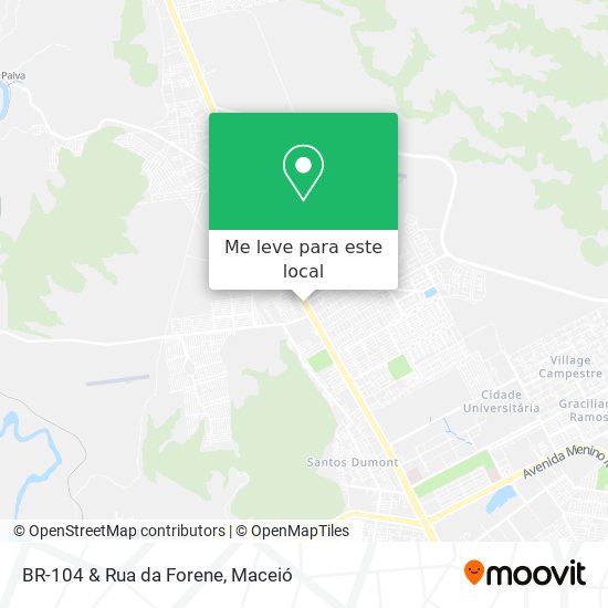 BR-104 & Rua da Forene mapa