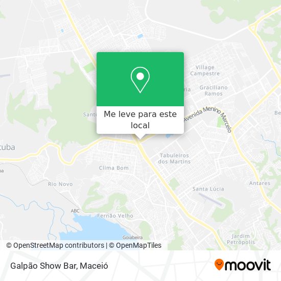 Galpão Show Bar mapa