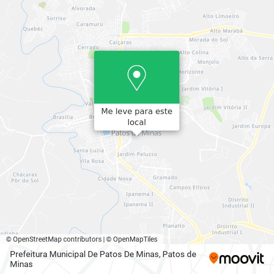 Prefeitura Municipal De Patos De Minas mapa