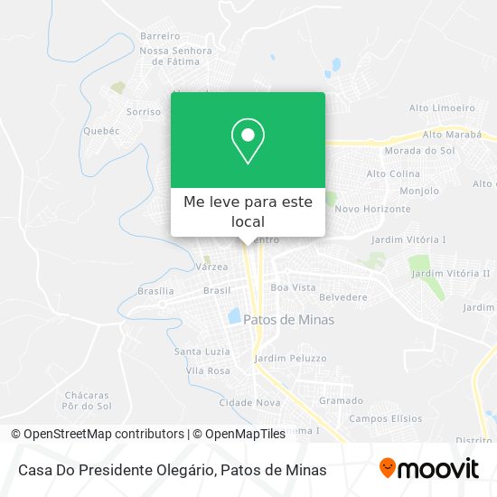 Casa Do Presidente Olegário mapa