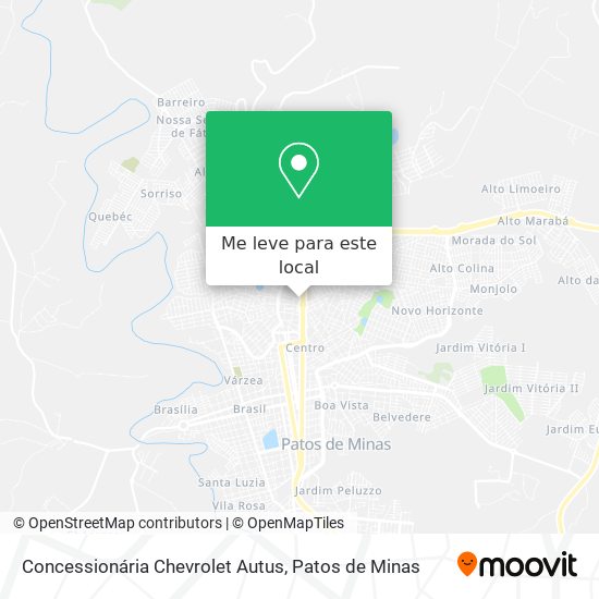 Concessionária Chevrolet Autus mapa