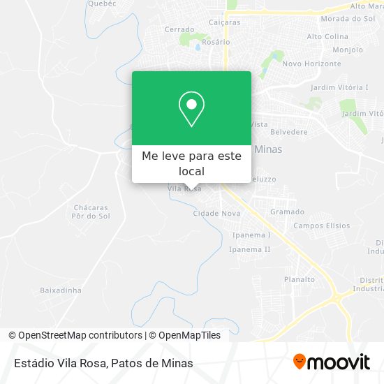 Estádio Vila Rosa mapa