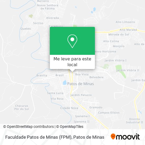 Faculdade Patos de Minas (FPM) mapa