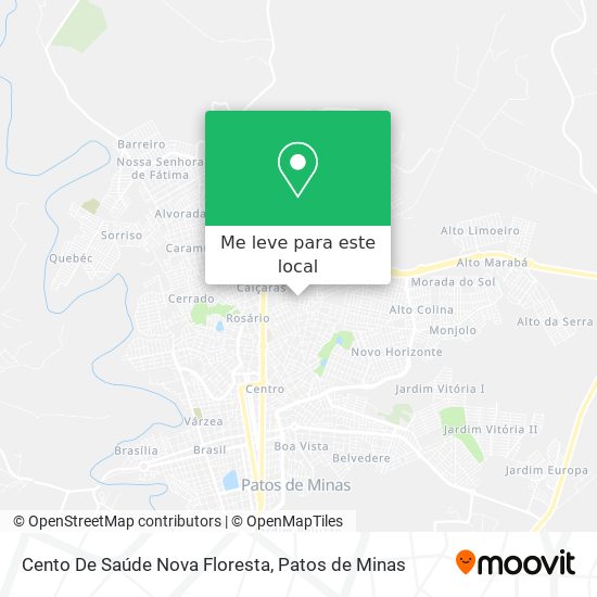 Cento De Saúde Nova Floresta mapa