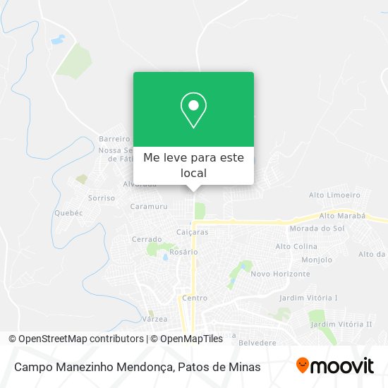 Campo Manezinho Mendonça mapa