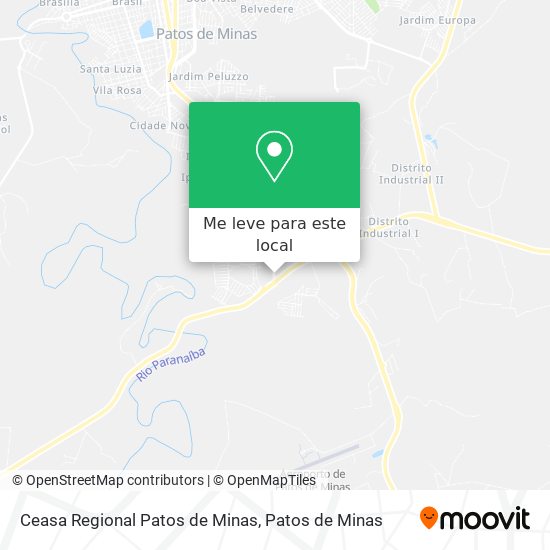 Ceasa Regional Patos de Minas mapa