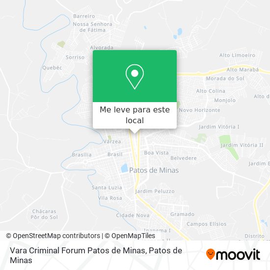 Vara Criminal Forum Patos de Minas mapa