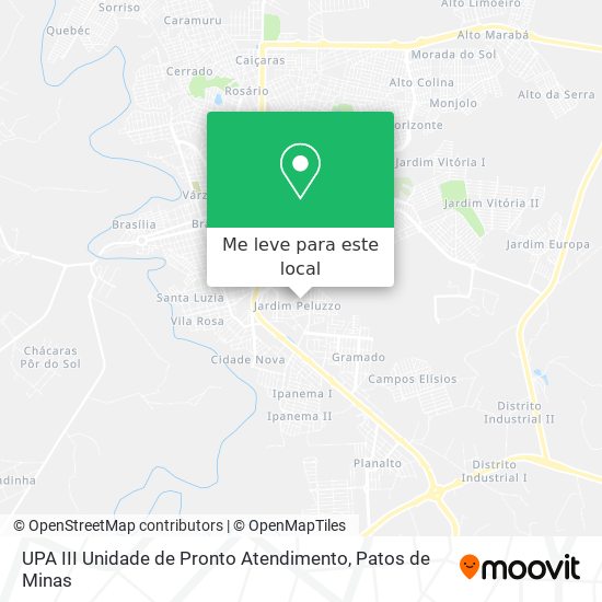 UPA III Unidade de Pronto Atendimento mapa