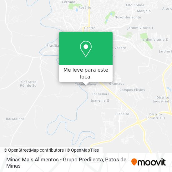 Minas Mais Alimentos - Grupo Predilecta mapa