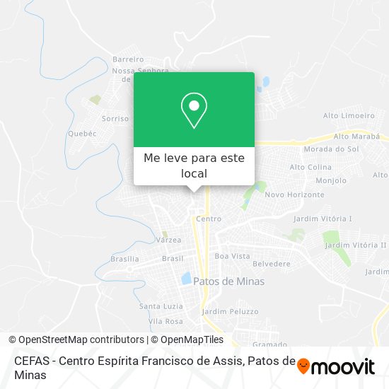 CEFAS - Centro Espírita Francisco de Assis mapa