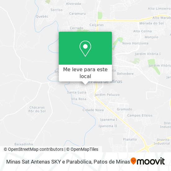 Minas Sat Antenas SKY e Parabólica mapa