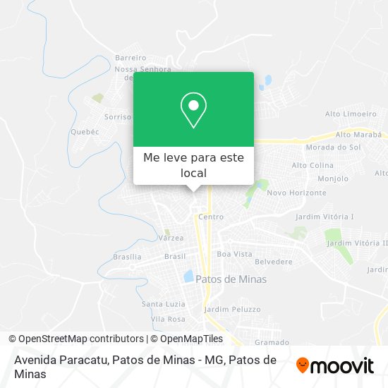 Avenida Paracatu, Patos de Minas - MG mapa