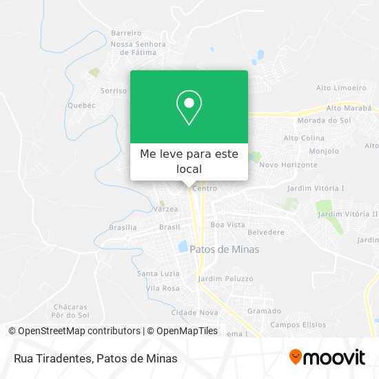 Rua Tiradentes mapa