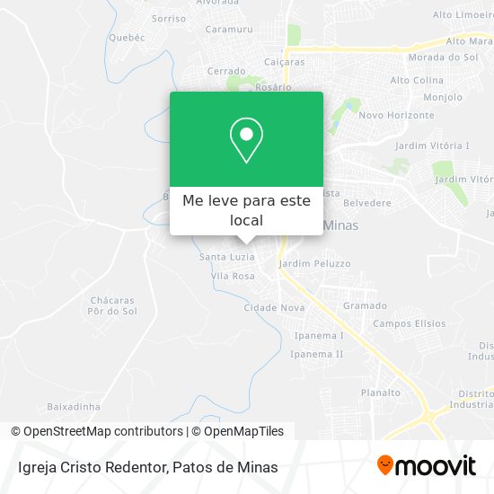 Igreja Cristo Redentor mapa