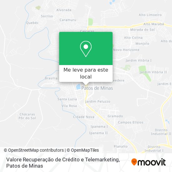 Valore Recuperação de Crédito e Telemarketing mapa