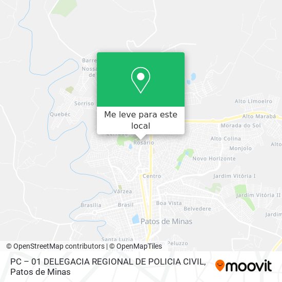 PC – 01 DELEGACIA REGIONAL DE POLICIA CIVIL mapa