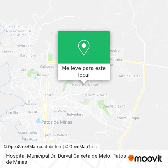 Hospital Municipal Dr. Durval Caixeta de Melo mapa